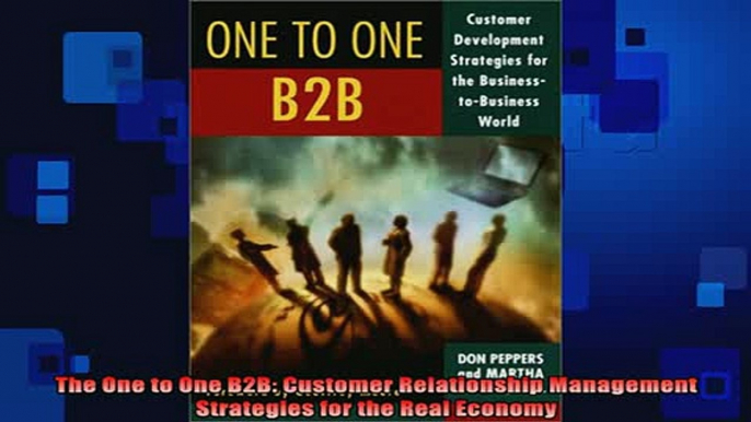 READ book  The One to One B2B Customer Relationship Management Strategies for the Real Economy Full EBook