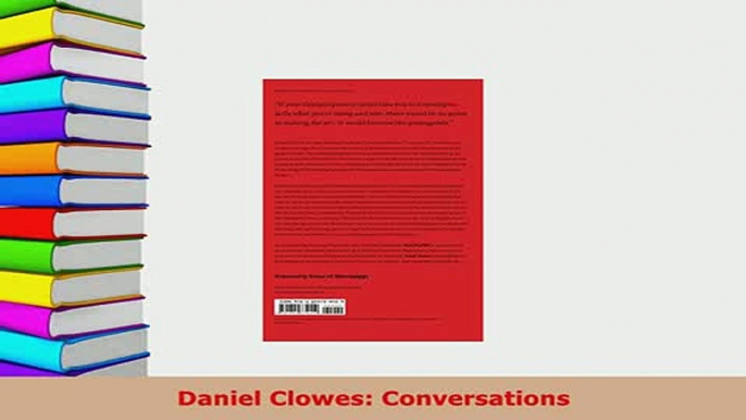 Download  Daniel Clowes Conversations Free Books