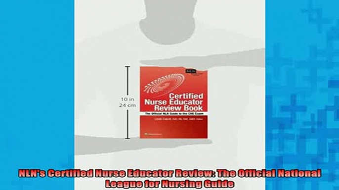 READ book  NLNs Certified Nurse Educator Review The Official National League for Nursing Guide Online Free