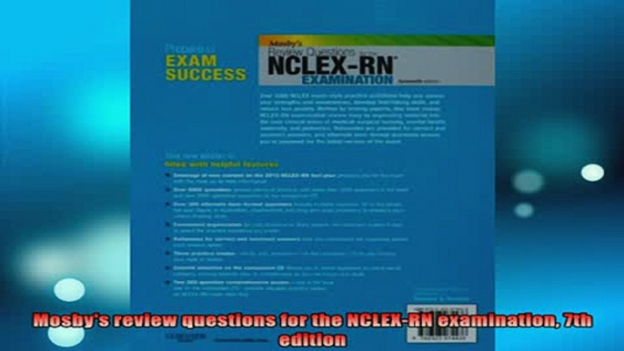 DOWNLOAD FREE Ebooks  Mosbys review questions for the NCLEXRN examination 7th edition Full Free