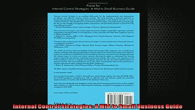 EBOOK ONLINE  Internal Control Strategies A Mid to Small Business Guide  DOWNLOAD ONLINE