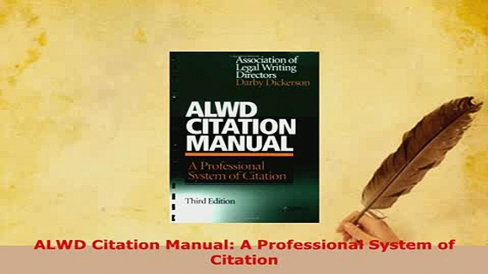 PDF  ALWD Citation Manual A Professional System of Citation  Read Online