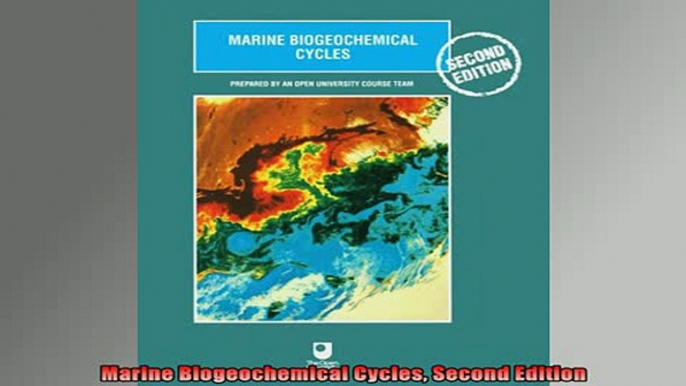 READ FREE FULL EBOOK DOWNLOAD  Marine Biogeochemical Cycles Second Edition Full Ebook Online Free