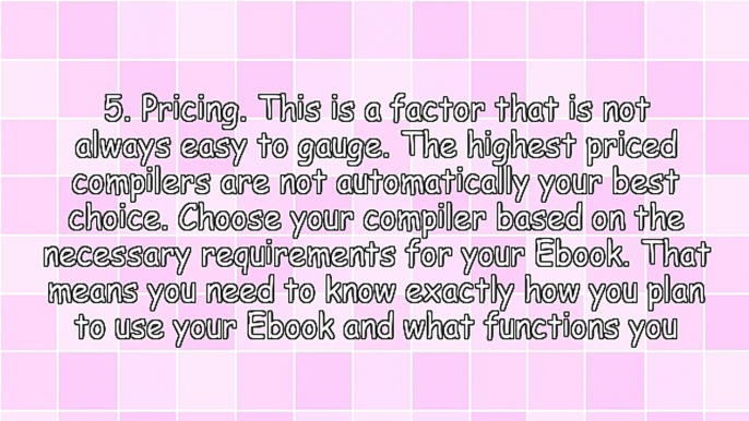 How to choose an eBook Compiler