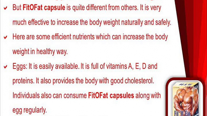 Does FitOFat Supplement Increases Weight In A Natural Manner?