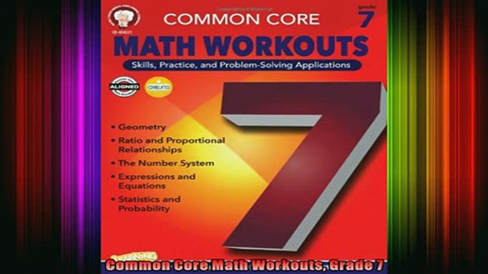 FREE DOWNLOAD  Common Core Math Workouts Grade 7 READ ONLINE