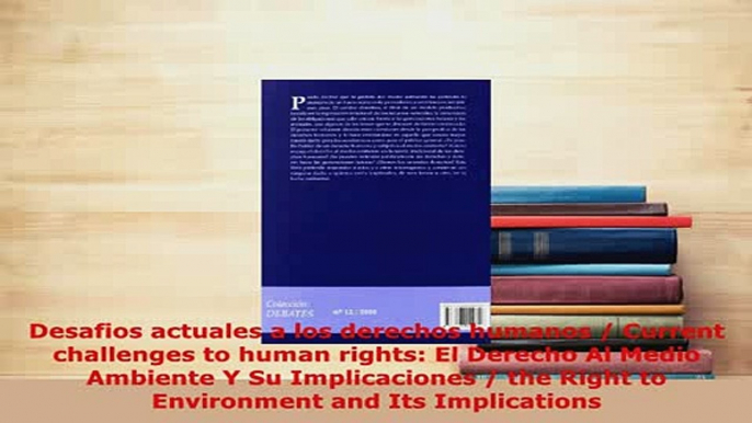 PDF  Desafios actuales a los derechos humanos  Current challenges to human rights El Derecho  EBook