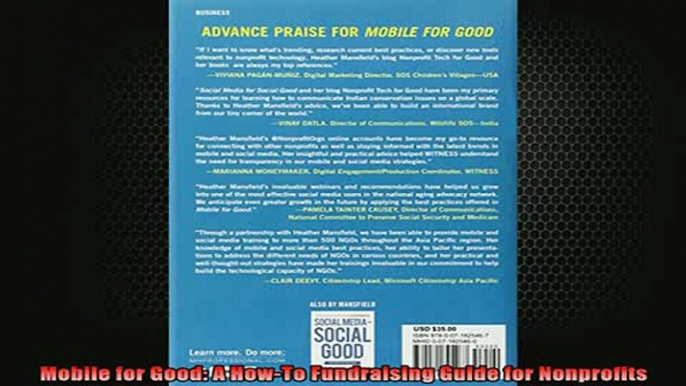 READ book  Mobile for Good A HowTo Fundraising Guide for Nonprofits Online Free