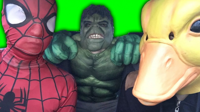 Hulk & Duck & Spiderman & Venom Dancing In The Car! Superhero Fun Movie In Real Life! (1080p)