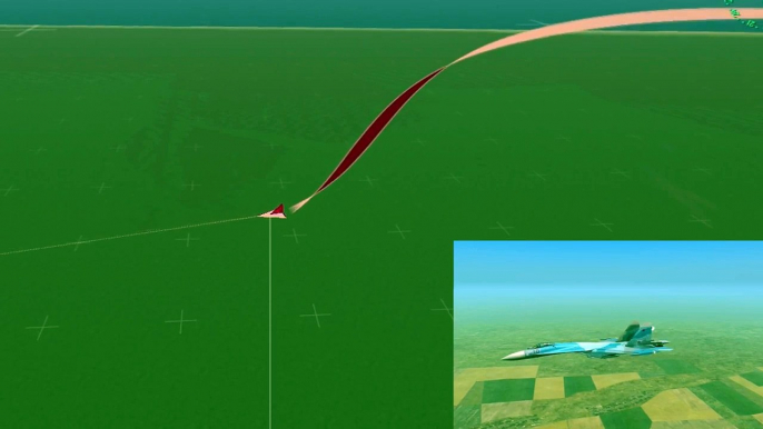 DCS: World FC-3 SU-27 - Steep Spin - Левый установившийся пологий штопор Tacview