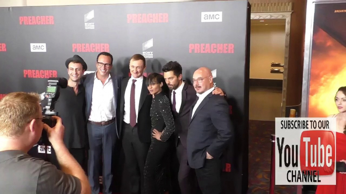 Preacher Cast at the Premiere Of AMC's Preacher at Regal LA Live Stadium 14 in Los Angeles