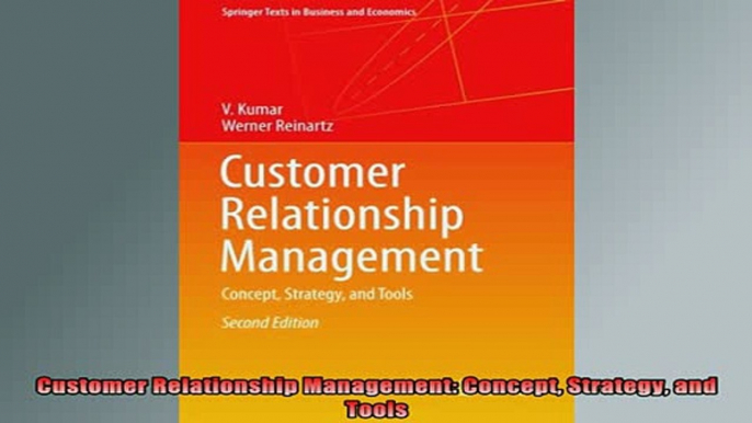 Downlaod Full PDF Free  Customer Relationship Management Concept Strategy and Tools Full Free