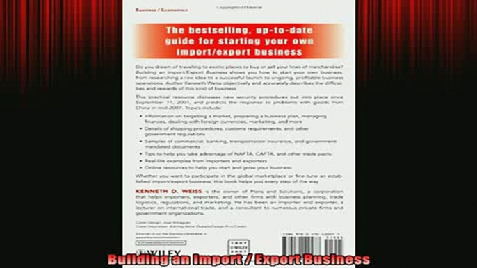 READ book  Building an Import  Export Business Online Free