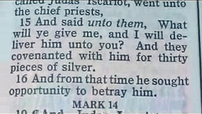 954 Matthew 26 Mark 14 Luke 22 Chronological Bible (Betrayal)