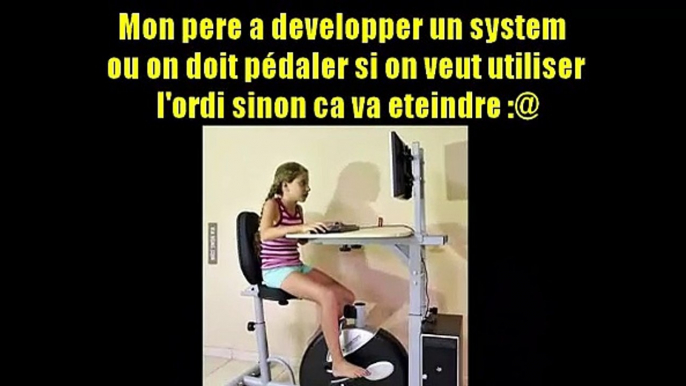 On doit pédaler si on veut utiliser l’ordinateur ᴴᴰ