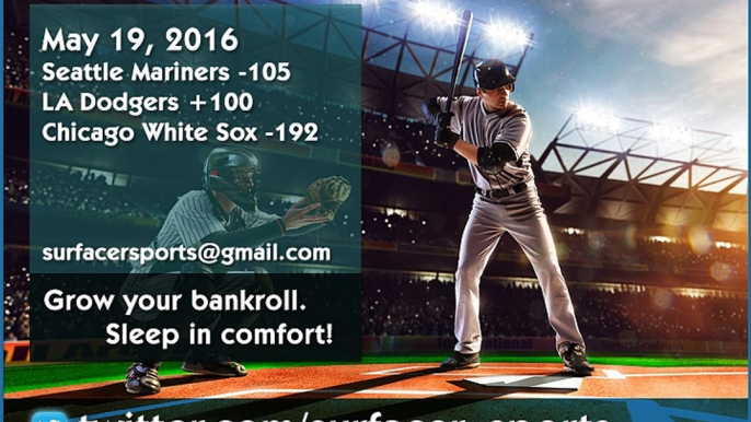 Chicago White Sox -192 | Sports Betting Picks. MLB Baseball for Thursday, May 19, 2016.