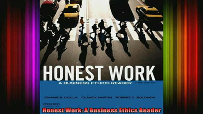 READ book  Honest Work A Business Ethics Reader  BOOK ONLINE