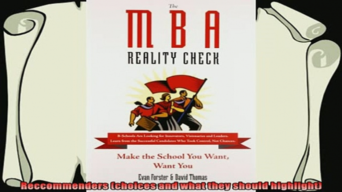 best book  The MBA Reality Check Make the School You Want Want You