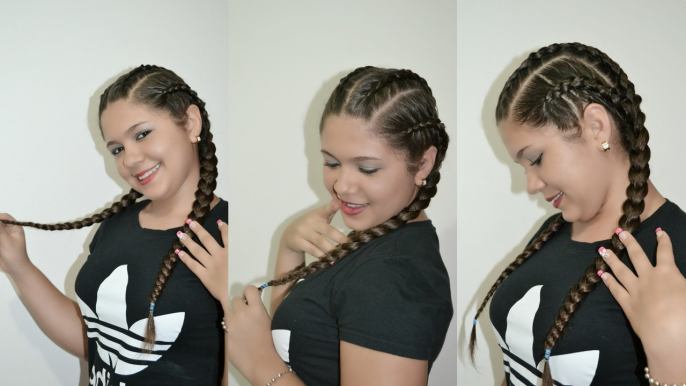 Como Hacer Doble Boxer Braids o Dobles Trenzas Holandesas