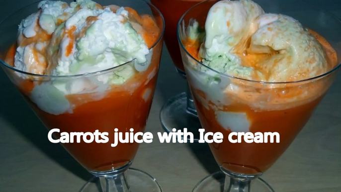 Special Persian dessirt /Carrot juice with Ice cream                  اب هویج بستنی