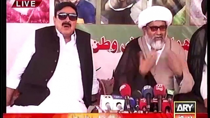 Leader of AML Shaikh Rasheed Ahmed Meets Allama Raja Nasir Abbas Jafiri in Hunger Strike Camp