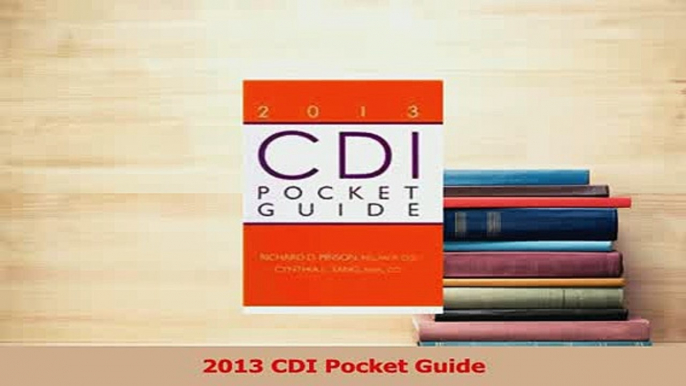 Read  2013 CDI Pocket Guide Ebook Online