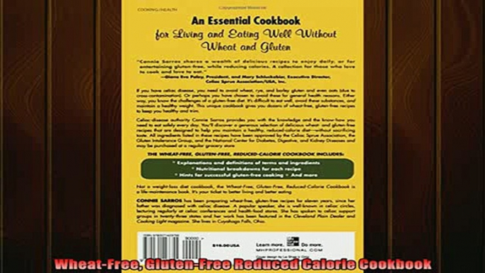 READ book  WheatFree GlutenFree Reduced Calorie Cookbook Full EBook