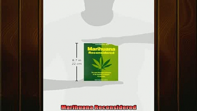 READ book  Marihuana Reconsidered Full Free