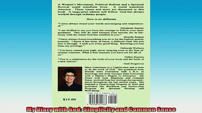 READ book  My Diary with God Simplicity and Common Sense Full Free