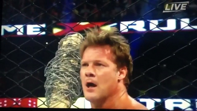 Dean Ambrose vs chris jericho extrem rules asylum match 2016 funny moment bruce lee nunchaku