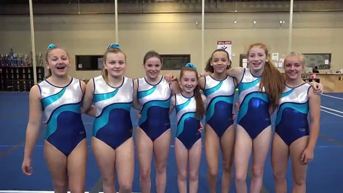 ---SevenSuperGirls Try Gymnastics