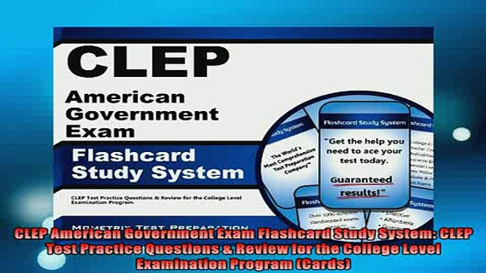 READ book  CLEP American Government Exam Flashcard Study System CLEP Test Practice Questions   FREE BOOOK ONLINE