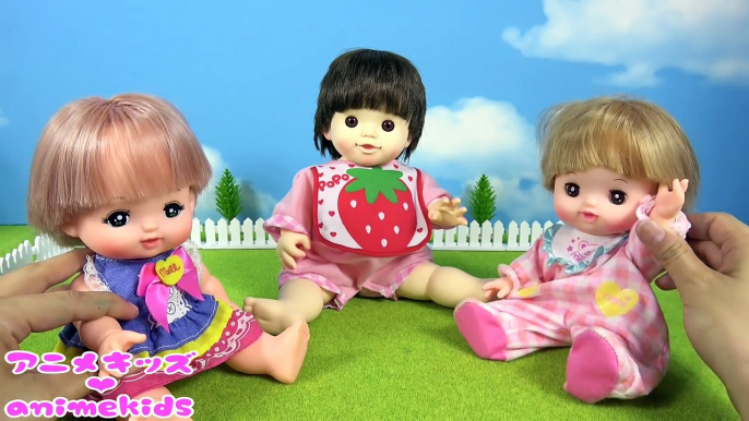 メルちゃん おもちゃ ぽぽちゃんとあわのお風呂❤ 色遊び animekids アニメキッズ animation BabyDoll Mellchan Toy Bubble bath