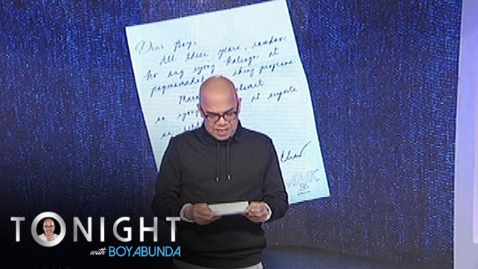 TWBA: Boy Abunda receives a letter from Charo Santos-Concio