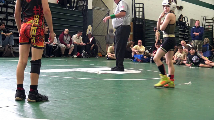 Gould (Drillmasters, NJ) vs McGinty (Olympic Wrestling, NJ) Pemberton Pre Nationals Duals