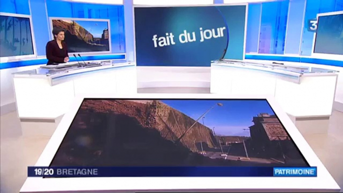 Extrait du 19/20 France 3 Bretagne du 25 mars 2015 : rempart effondré de Dinan