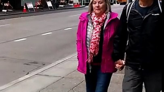 Crazy Old Racist White Lady trying to Attack Me DOWNTOWN SEATTLE LOL  RACISM STILL EXISTS
