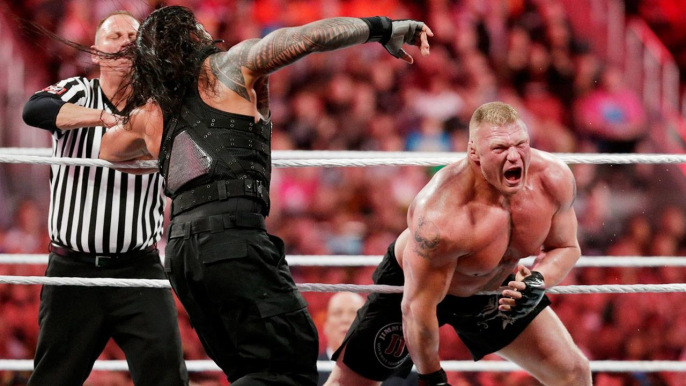 Brock Lesnar vs Roman Reigns, WWE World Heavyweight Championship Wrestlemania 31 Full HD