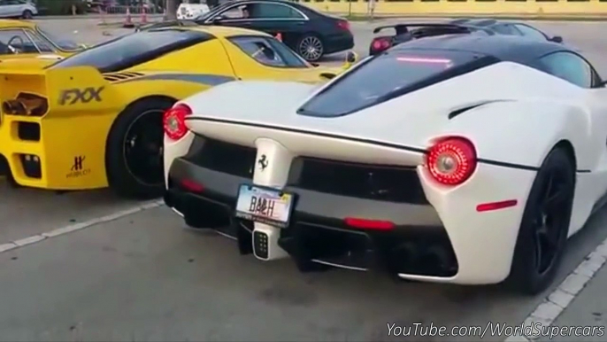 LaFerrari vs Ferrari FXX Start Up and INSANE Acceleration!