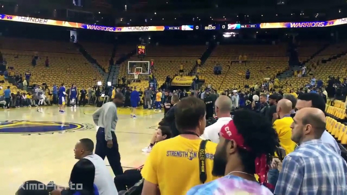 Warriors & Thunder's Pregame Warmup - Thunder vs Warriors - Game 7 - May 30, 2016 - NBA Playoffs