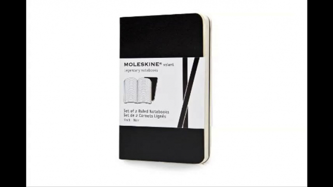 Moleskine Volant Notebook Set of 2  Extra Small Ruled Black Soft Cover 2.5 x 4