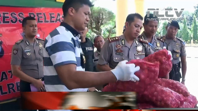 Polres langkat Sita 5 Ton Bawang Ilegal