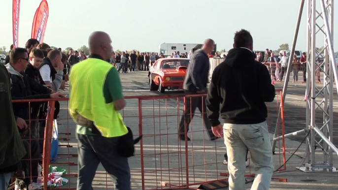 Chevrolet Nova SS Almost Crash At Dragstrip Vs. Opel Calibra Turbo