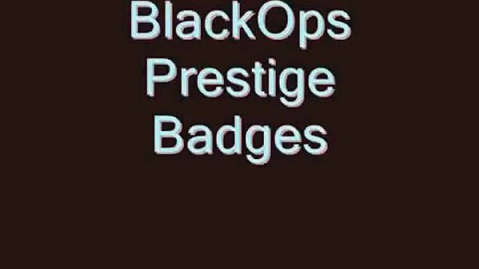 Call Of Duty Black Ops Prestige Badges 1-15