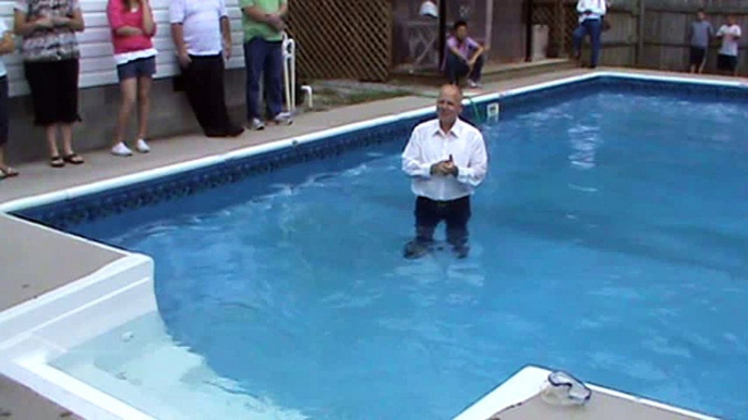 Baptism of Brian Osborn by Cut Banks Baptist Church, Sept 26, 2010