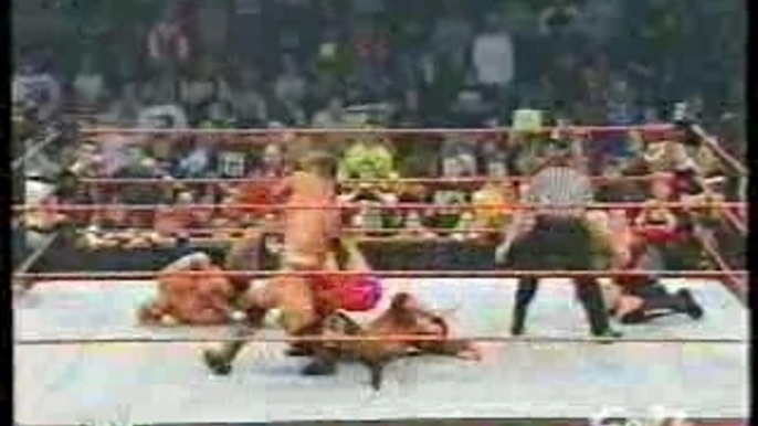 WWE - RAW 2003 - Randy Orton Misses The RKO On Chris Jericho