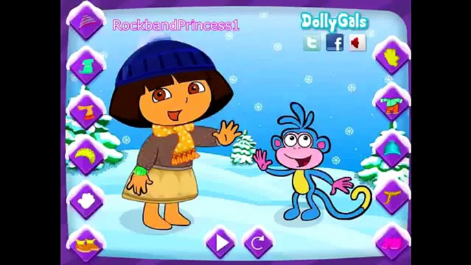 Dora Games   Dora and Boots Winter Dress Up Game