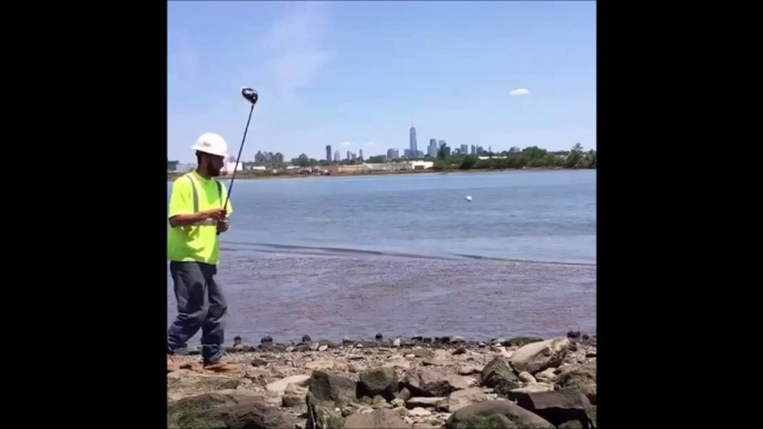 Trick énorme en golf... Quel talent