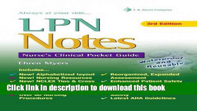 Collection Book LPN Notes: Nurse s Clinical Pocket Guide