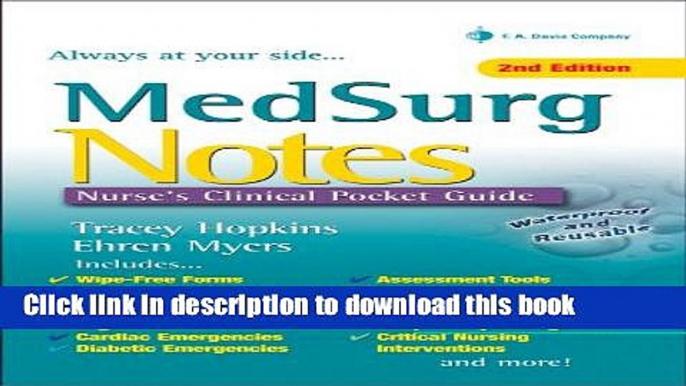 Collection Book MedSurg Notes: Nurse s Clinical Pocket Guide